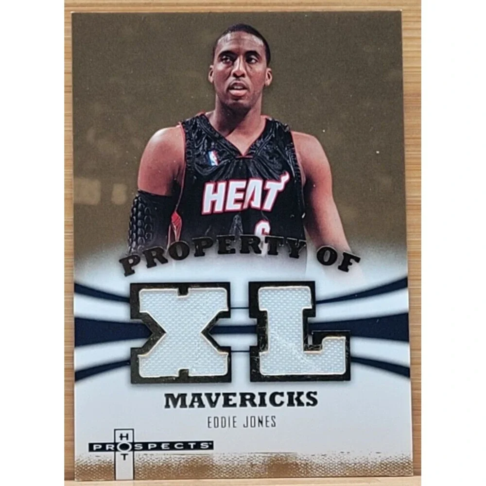 2007-08 FLEER HOT PROSPECTS EDDIE JONES PROPERTY OF XL DUAL GAME USED JSY #D/149